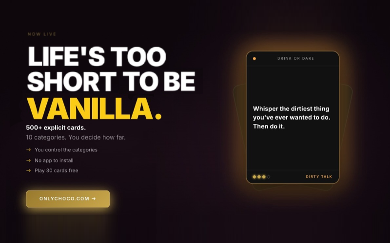 Very spicy couple card game - OnlyChoco - Life is too short to be vanilla